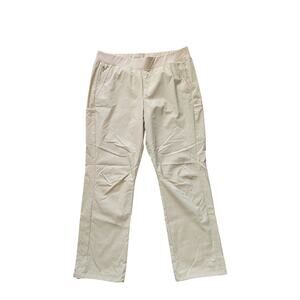 Columbia Omni Shield Trail Pants Womens XL Beige Straight Leg UPF50 Pull-On